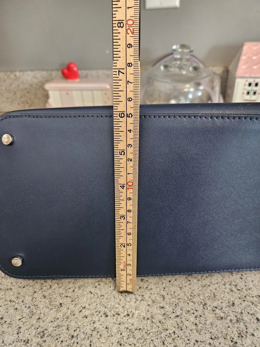 kate spade New York Navy & Pink Leather Tote with Floral Wristlet
